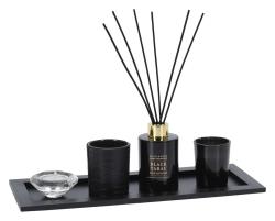 Mat Svícen/diffuser 38x15x0,95cm 5 dílů, dřevo/sklo Mat Svícen/diffuser 38x15x0,95cm 5 dílů, dřevo/sklo
