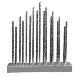 Mat Svícen vánoční 17 svíček LED,teplá BÍ,Al+ABS STŘ,28,5x26x5,7cm,3xAA baterie Mat Svícen vánoční 17 svíček LED,teplá BÍ,Al+ABS STŘ,28,5x26x5,7cm,3xAA baterie