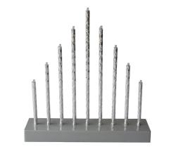 Mat Svícen vánoční 9 svíček LED,teplá BÍ,Al+ABS STŘ,26x24,8x5,7cm,3xAA baterie Mat Svícen vánoční 9 svíček LED,teplá BÍ,Al+ABS STŘ,26x24,8x5,7cm,3xAA baterie