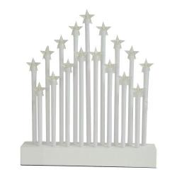 Mat Svícen vánoční el.17 svíček LED,teplá BÍ,hvězda,dřev.BÍ,27,7x26x4cm,do zásuvky Mat Svícen vánoční el.17 svíček LED,teplá BÍ,hvězda,dřev.BÍ,27,7x26x4cm,do zásuvky