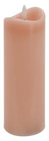 Mat Svíčka LED pr. 7x20cm, blikající plamen, časovač, RŮŽ