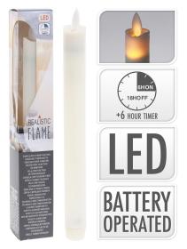 Mat Svíčka LED v.23cm, blikající plamen, časovač, SLON.KOST Mat Svíčka LED v.23cm, blikající plamen, časovač, SLON.KOST