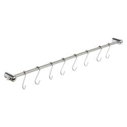 Mat Tyč závěs.na kuch.náčiní 54cm + 8 háčků nerez+Fe
