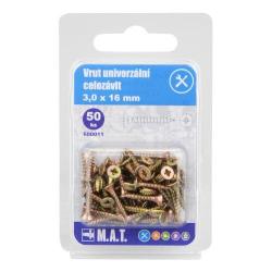 Mat Vrut un.celozávit 3,0x 16mm ZZ (50ks) Mat Vrut un.celozávit 3,0x 16mm ZZ (50ks)