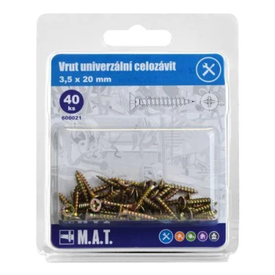 Mat Vrut un.celozávit 3,5x 20mm ZZ (40ks)