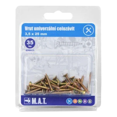 Mat Vrut un.celozávit 3,5x 25mm ZZ (35ks)