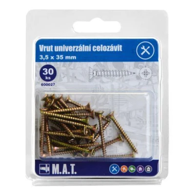 Mat Vrut un.celozávit 3,5x 35mm ZZ (30ks)