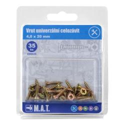Mat Vrut un.celozávit 4,0x 20mm ZZ (35ks) Mat Vrut un.celozávit 4,0x 20mm ZZ (35ks)