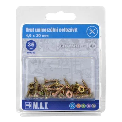 Mat Vrut un.celozávit 4,0x 20mm ZZ (35ks)