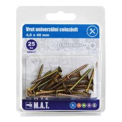 Mat Vrut un.celozávit 4,0x 40mm ZZ (25ks) Mat Vrut un.celozávit 4,0x 40mm ZZ (25ks)