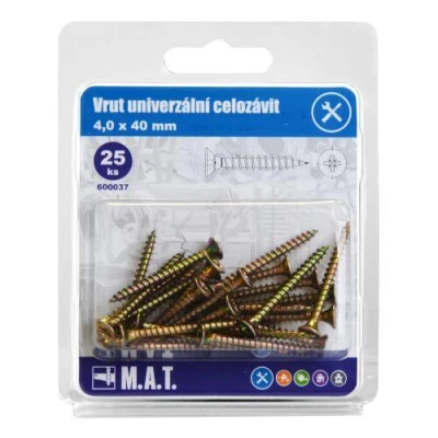 Mat Vrut un.celozávit 4,0x 40mm ZZ (25ks)