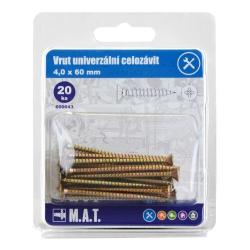Mat Vrut un.celozávit 4,0x 60mm ZZ (20ks) Mat Vrut un.celozávit 4,0x 60mm ZZ (20ks)