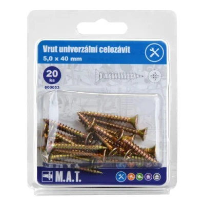 Mat Vrut un.celozávit 5,0x 40mm ZZ (20ks)