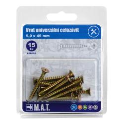 Mat Vrut un.celozávit 5,0x 45mm ZZ (15ks) Mat Vrut un.celozávit 5,0x 45mm ZZ (15ks)