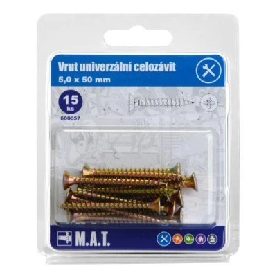 Mat Vrut un.celozávit 5,0x 50mm ZZ (15ks)
