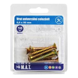 Mat Vrut un.celozávit 6,0x 50mm ZZ (10ks) Mat Vrut un.celozávit 6,0x 50mm ZZ (10ks)