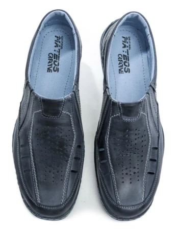 Mateos 492A navy pánské nadměrné polobotky