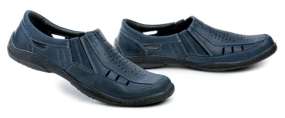 Mateos 492B navy pánské nadměrné polobotky