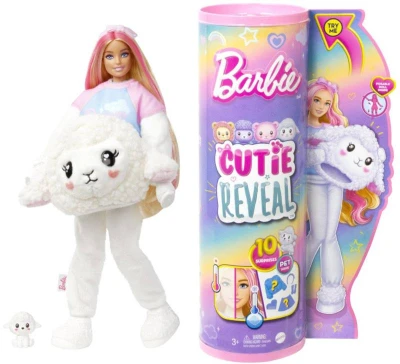 Mattel BRB Barbie Cutie Reveal bábika zvieratko v preobleku pastelová 4 druhy