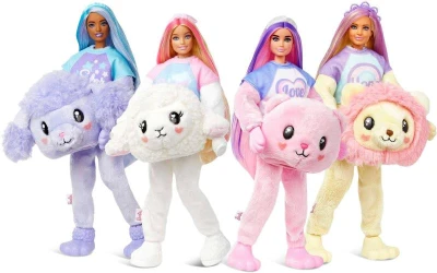 Mattel BRB Barbie Cutie Reveal bábika zvieratko v preobleku pastelová 4 druhy