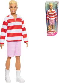 Mattel BRB Barbie Fashionistas panák Ken červenobílé pruhované triko Mattel BRB Barbie Fashionistas panák Ken červenobílé pruhované triko