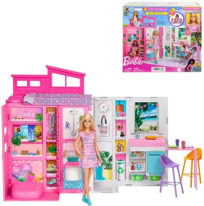 Mattel BRB Herní set domek s příslušenstvím + panenka Barbie Mattel BRB Herní set domek s příslušenstvím + panenka Barbie