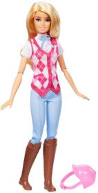 Mattel BRB Panenka Barbie jezdkyně Malibu set s helmou