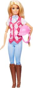 Mattel BRB Panenka Barbie jezdkyně Malibu set s helmou