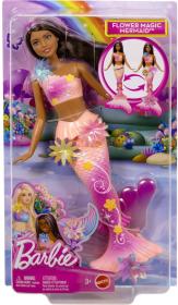 Mattel BRB Panenka Barbie kouzelná květinová mořská víla tmavovláska