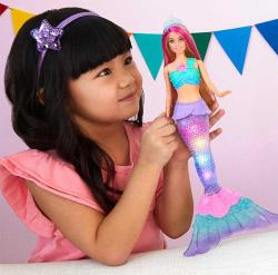 Mattel BRB Panenka Barbie mořská panna blikající na baterie Světlo