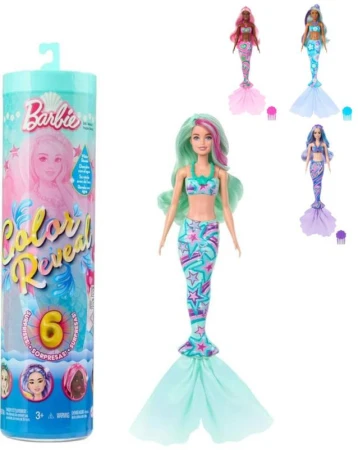 Mattel BRB Panenka Barbie mořská panna Color Reveal 6 překvapení Mattel BRB Panenka Barbie mořská panna Color Reveal 6 překvapení