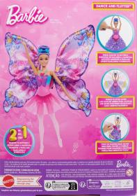 Mattel BRB Panenka Barbie tanečnice s motýlími křídly s proměnou 2v1