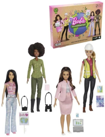 Mattel BRB Povolání Ekologie je budoucnost set 4 panenky Barbie s doplňky Mattel BRB Povolání Ekologie je budoucnost set 4 panenky Barbie s doplňky