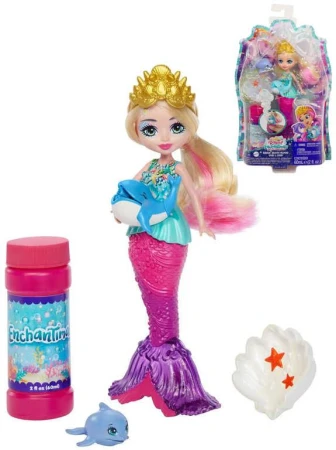 Mattel Enchantimals Mořské království Bublinková mořská panna bublifukovač Mattel Enchantimals Mořské království Bublinková mořská panna bublifukovač