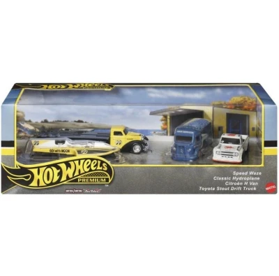 Mattel HOT WHEELS Prémiový angličák set 4 vozidla závod Le Mans kov