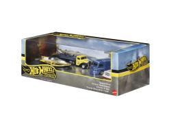 Mattel HOT WHEELS 3ks prémiový angličák s týmovým tahačem - závod Le Mans 1:64