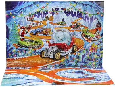 Mattel HOT WHEELS Adventní kalendář rozkládací autíčka s doplňky