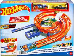 Mattel HOT WHEELS Akčná dráha s extra zákrutou herný set so 2 autíčkami