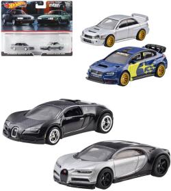 Mattel HOT WHEELS Auto angličák Premium Real Riders set 2ks 3 druhy kov