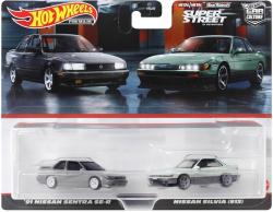 Mattel HOT WHEELS Auto angličák Premium Real Riders set 2ks 3 druhy kov