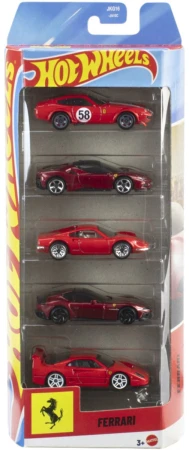 Mattel HOT WHEELS Auto Ferrari kovový angličák set 5ks