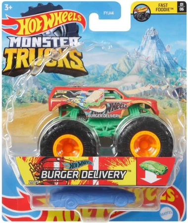 Mattel HOT WHEELS Auto Monster Trucks Kaskadérské kousky set s vrakem kov