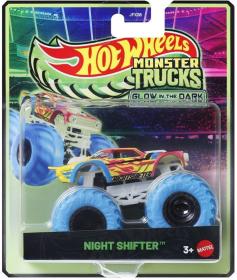 Mattel HOT WHEELS Auto Monster Trucks svítící ve tmě na baterie kov