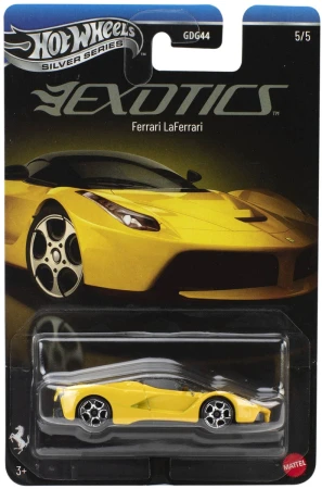 Mattel HOT WHEELS Auto Silver Series Exotics angličák 5 druhů kov