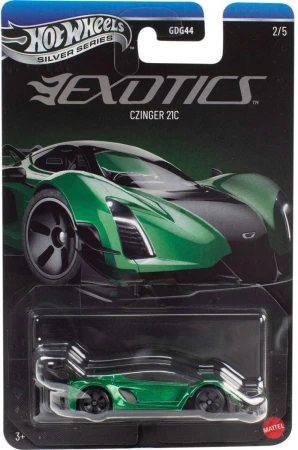 Mattel HOT WHEELS Auto Silver Series Exotics angličák 5 druhů kov