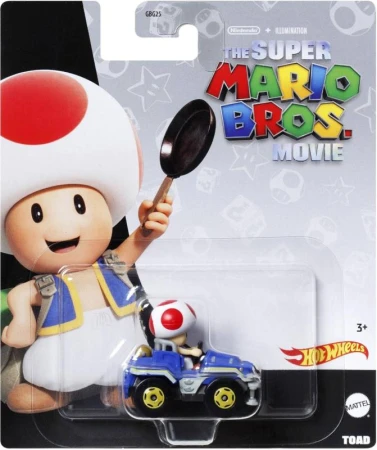 Mattel HOT WHEELS Auto Super Mario Kart s postavičkou 4 druhy kov