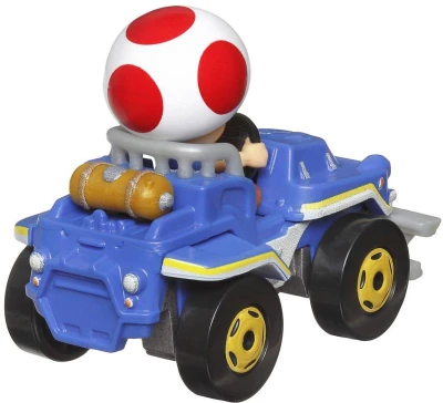 Mattel HOT WHEELS Auto Super Mario Kart s postavičkou 4 druhy kov