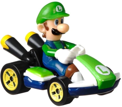 Mattel HOT WHEELS Auto Super Mario Kart s postavičkou 4 druhy kov