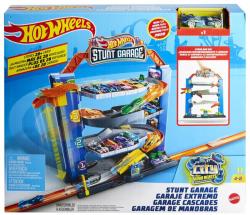Mattel HOT WHEELS City kaskadérská přenosná garáž s výtahem set s autíčkem