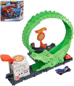 Mattel HOT WHEELS City Příšerná odplata herní set s autíčkem 2 druhy